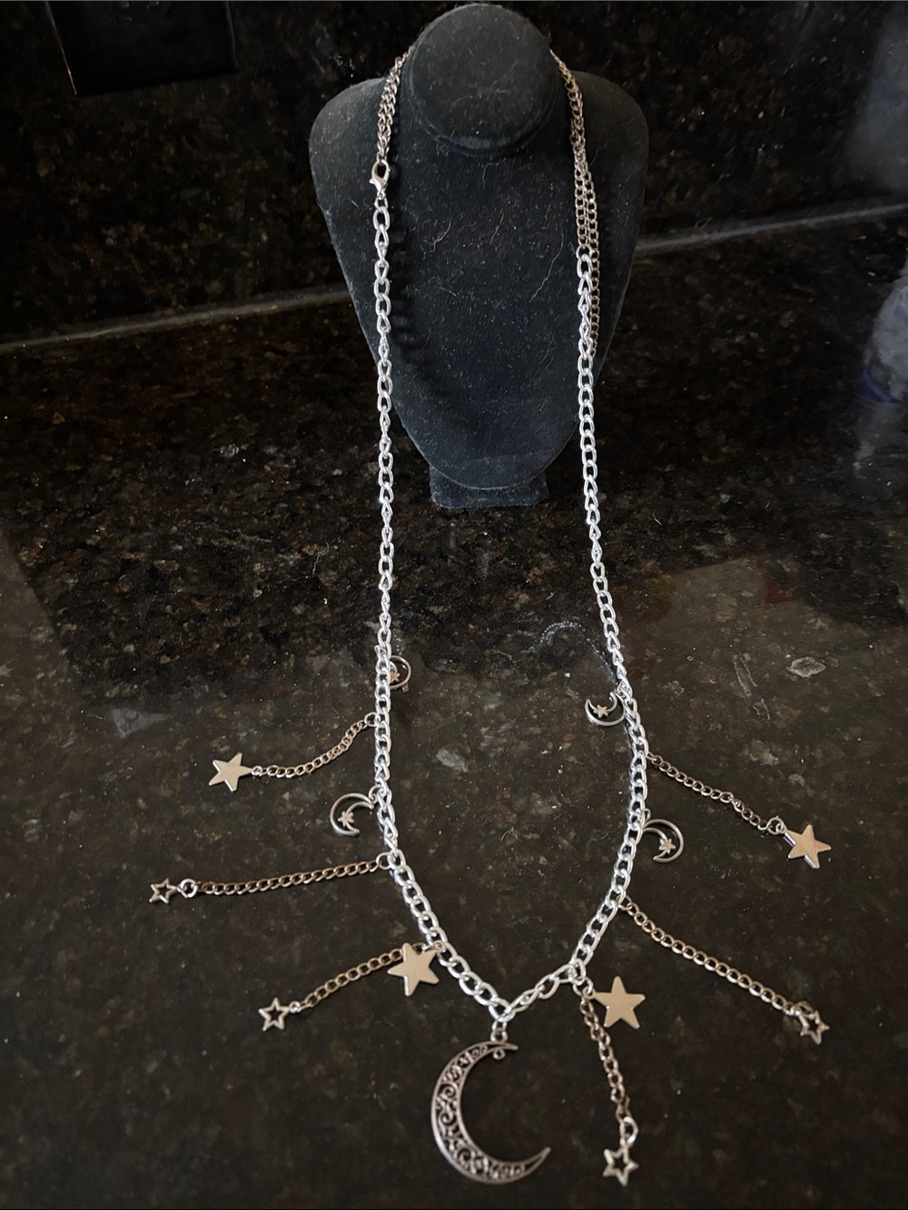 Moon and Stars Necklace.